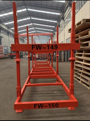 Maximize Storage Capacity with Double Deep Pallet Racking System in Blue/Orange/Red/Grey Steel