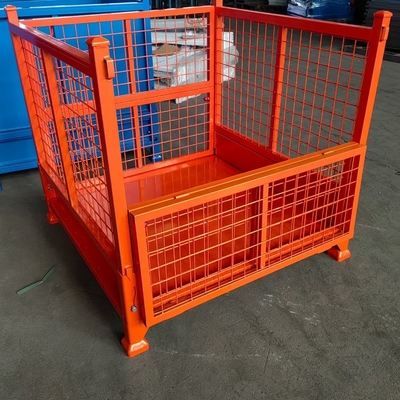 Sturdy Warehouse Storage Steel Metal Pallet Racks Orange Steel Shelf Tray