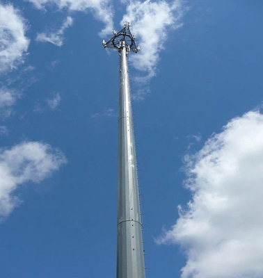Customizable Hot Dip Galvanized Single Tube Communication Tower Easy To Install And Supports 4G 5G
